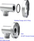 Aquaiaw Wall Supply Elbow with O-Ring Flange, Tapered 1/2 NPT Female Inlet, Polished Chrome