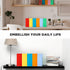 Jutom 32 Pcs Magazine File Holder Set, Colored Foldable Desk Organizer with White Label Stickers, Cute Cat Design