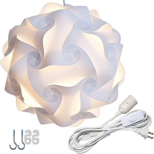 Lightingsky DIY IQ Jigsaw Puzzle Lamp Shade Ceiling Pendant Lampshade Kit with 15