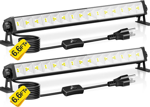 YQNLIFA 2 Pack 40W LED Shop Lights, 5400LM 6000K Plug in Garage