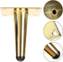 4pcs 10cm PRETYZOOM Metal Furniture Legs Decorative Replacement Sofa Cabinet Legs Gold Tapered Design for Coffee Table