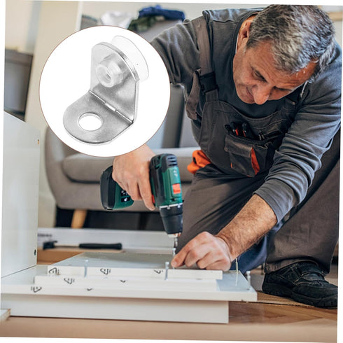 DOITOOL Stainless Steel Corner Braces Heavy-Duty Right Angle Brackets for Furniture Shelving for Secure Installation