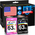 Cartlee Remanufactured Ink Cartridge Replacement for HP 63XL 63 XL for Officejet 3830, Envy 4520, Officejet 4650, 5258,