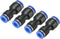 uxcell Push to Connector Fitting, 8mm to 6mm Tube OD Quick Connect Air Line Hose Pipe Fitting, Black (4Pcs)