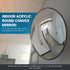 12” Acrylic Indoor Convex Mirror with Plastic Back, Round Security Mirror for Garage, Store Safety