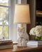 G-SAFAVA 14.25" Small Table Lamp for Living Room Farmhouse Bedside Resin Single