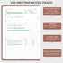 EMSHOI Meeting Notebook - A4 Large Project Planner, 240 Pages, PU Leather Hardcover, 8.5" x 11", Coffee for Work