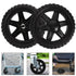 4pcs Healifty Shopping Cart Wheel Rolling Cart Wheels for Utility Easy to Install Heavy Duty Black