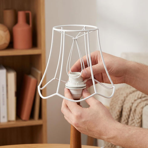 E27 Bulb Multi-Functional Lampshade Frame for Diy Wire Lamp Shade Stand Compatible with Table Lamps and Pendant Lights