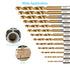 19PCS Premium Hex Drill Bit Set, Titanium Drill Bits Set, High Speed Steel Hex Shank for Wood