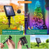 66ft 20mm 8 Solar String Lights Outdoor Waterproof with Remote, Ovlied-Shaped LEDs with Three-Wire Hanging Design