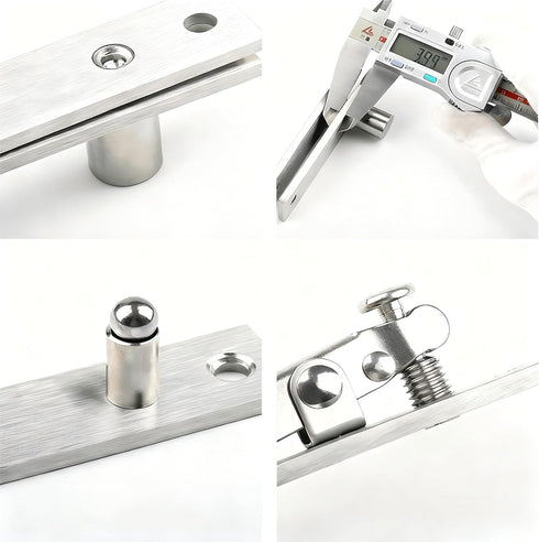 360-Degree Heavy Duty Hidden Door Hinge - Stainless Steel Pivot | Rotation Invisible Pivot Door Hardware for Secret