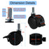 pndbnq 4pcs 1 Inch 6.25mm Small Swivel Caster Wheels Locking Casters Diameter Straight Stripes Stem Easy Clip on