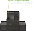 Mind Reader EMPORG2-BLK, Black - 2 Piece Cup, Pen, Pencil, Paperclip Holder, Office Supplies Storage Organizer