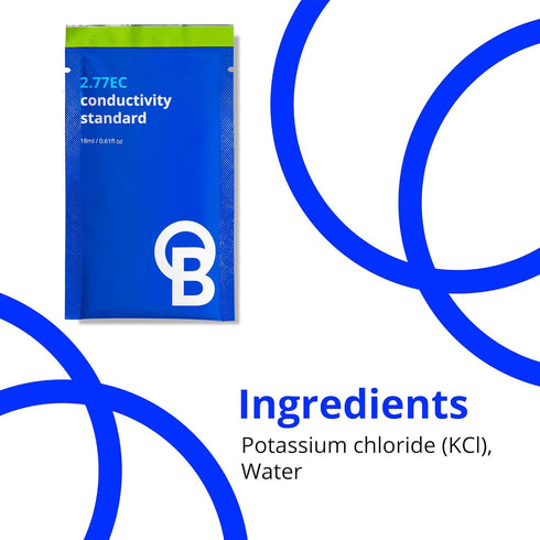 Bluelab EC 2.77 Conductivity Calibration Solution - 30 Sachet Box, Easy Calibration for pH Pens & Meters
