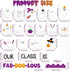 Halloween Bulletin Board Decoration Set, Cute Ghost Paper Cutouts and Blackboard Border for Classroom Chalkboard Decor