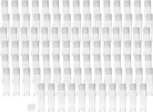 The Beadsmith Clear Plastic Tubes, 2 x .5 Inch Square with Flat Caps, Bag of 100