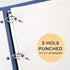EMSHOI A4 Spiral Notebook, College Ruled, 300 Pages/150 Easy Tear Perforated Sheets, 3-Hole Punched, 100gsm Thick