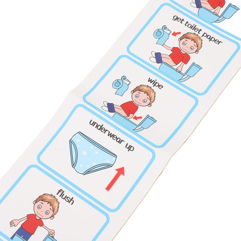 Dioche PVC Potty Training Visual Schedule for Children with ADHD, Clear Pattern and Increased Independence, Suitable