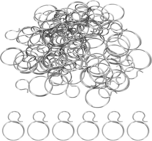 PATIKIL 0.71x0.47 Stainless Steel Chandelier Connector Pins, 50Pcs Chandelier Crystal Clips for