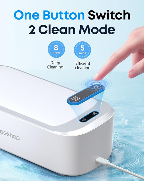 48kHz 19oz 304 30W BEESHOP Ultrasonic Jewelry Cleaner, Dual Modes with Degas Function, for Jewelry, Glasses, Rings