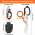 SUVIVISUN 6-in-1, Trauma Shears EMT Scissors Foldable with Holster & Belt Clip, Stainless Steel Emergency Shears