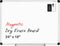 Magnetic White Board 24" x 18", 1 Dry-Erase Eraser, 2 Multicolor Markers, 4 Magnetic Pins, Aluminum Frame