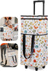 Dxiywa Foldable Rolling Bag, Portable Small Shopping Cart with Wheels, Collapsible Shopping Tote