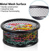 Paper Clip Holder for Desk, Paper Clip Holders, Mesh Paperclip Holders Metal Paper Clip Dispenser Organizer for Desk Binder Clip Holder Container for Home Office School, Black 4 Pack (Round)