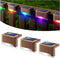 DenicMic Solar Deck Lights Outdoor, 3 Pack Waterproof LED Solar Lights for Decks, Railing, Stairs, Color Changing