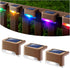 DenicMic Solar Deck Lights Outdoor, 3 Pack Waterproof LED Solar Lights for Decks, Railing, Stairs, Color Changing