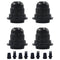 Runseaway 4Pcs E26 E27 Bakelite Black Medium Base Light Socket, Keyless DIY Vintage