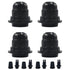 Runseaway 4Pcs E26 E27 Bakelite Black Medium Base Light Socket, Keyless DIY Vintage