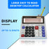 Lily's Home Large Desktop Calculator with Built-in Pen & Pencil Holder, 12-Digit Display for School and Office
