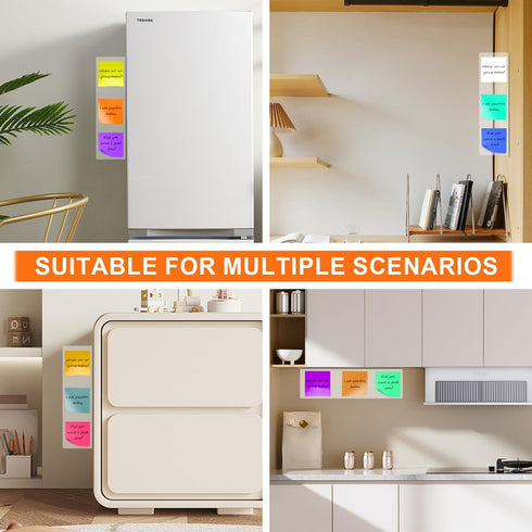 FaitAtten 2-Pack Frameless Monitor Sticky Note Boards - Screen Memo Board for Edgeless Monitors, Decorative Computer