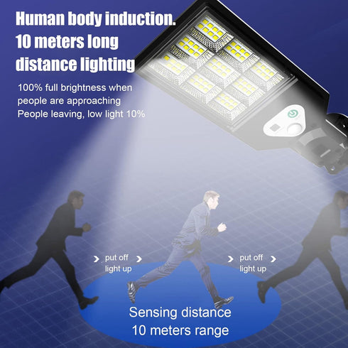 Haofy Solar LED Street Light, 72 LED Motion Sensor, Dusk to Dawn, 3000LM Solar Powered Security Lights for Garden Yard