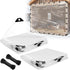 10x12ft Anti-Tear Clear Tarp Waterproof - 2pcs Windproof Poly Tarpaulin, Heavy Duty