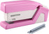 Bostitch Office InCourage Compact Stapler, Spring-Powered, BCA Pink (1588), Plastic Half Strip
