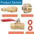 RV Winterize Blowout Adapter Kit with 1/4" Male Quick Connect Plug, 3/4" Male GHT Thread, Ball Valve & 2 Washers