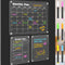 DIYMAG 3Pack Acrylic Magnetic Dry Erase Calendar for Fridge, Weekly Monthly Planner Memo Board with 6 Highlighters