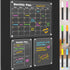 DIYMAG 3Pack Acrylic Magnetic Dry Erase Calendar for Fridge, Weekly Monthly Planner Memo Board with 6 Highlighters