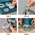 8 Set RA1128 Feekoon Pcs Router Template Guide Compatible with Bosch Routers Bushing Kit with Adapters, Dovetail Guides