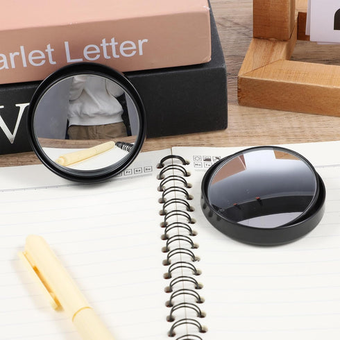 FdcZeyxior 2 2.2" Pcs Office Desk Cubicle Mirror, Wide Angle Convex Rear View Mirror, Stick-On Adjustable Monitor