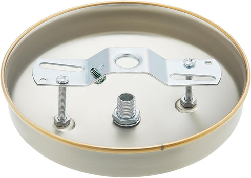 Aspen Creative 21528-51 Nickel,5-1/8 Diameter,11mm Ceiling Canopy Kit with Warm Brass Trim for Chandelier and Pendant