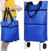 YASYU Foldable Shopping Trolley with Wheels - 2 in 1 Reusable Grocery Tote