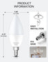KINDEEP LED Candelabra Light Bulbs, Dimmable 60 Watt Equivalent, Daylight 5000K, E12 Base (6 Pack)
