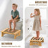 SeLucky 450 LBS, One Step Stool for Adults Seniors and Kids with Non-Slip Surface, Natural Bamboo Stepping Stools