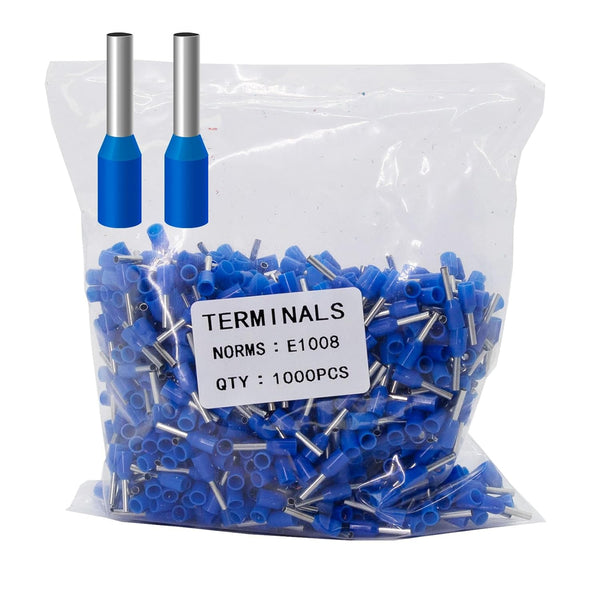Fidioto AWG18 1000pcs Wire Ferrules Terminals, Insulated Cord Pin Ends for Electric, Industrial Applications