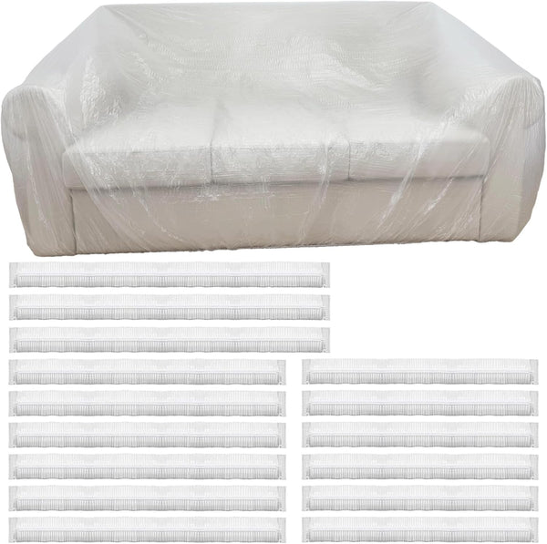 Aphila 15 Pcs Disposable Furniture Dust Covers with Elastic, Plastic Dust Cover for