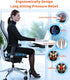 OKEJUNYE Tailbone Memory Foam Seat Cushion, Large Office Chair Cushions Chair Pad for Sciatica Coccyx Lower Back Pain